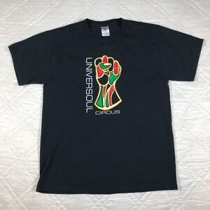 Jerzees T shirt Men's Large Black Cotton "Universoul Circus"